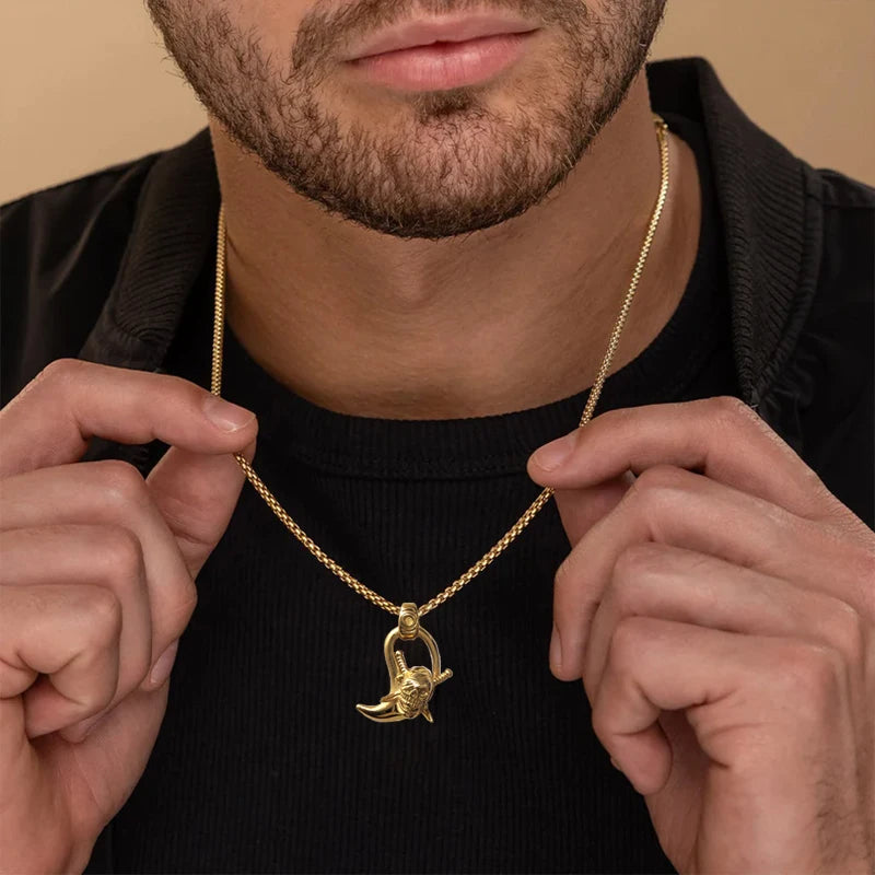 Skull & Crossed Swords Pendant
