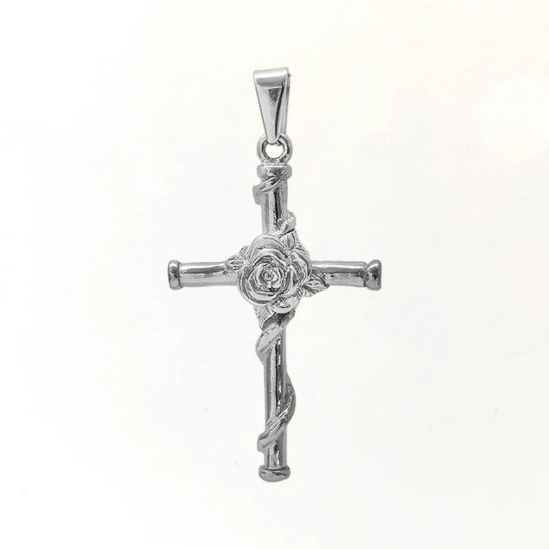 Rose Cross Pendant