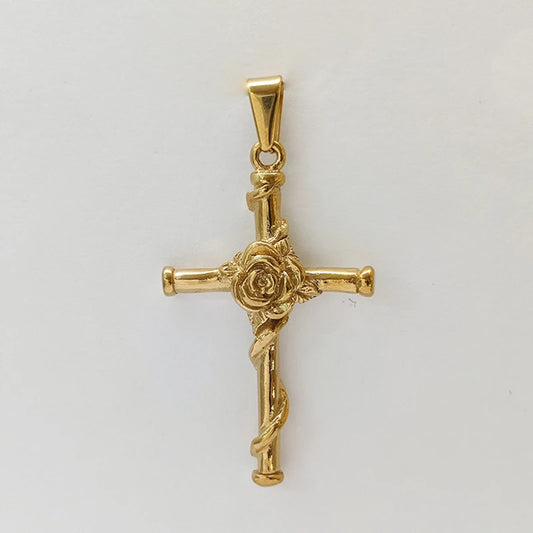Rose Cross Pendant